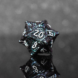 Pre-Order || Vortex Warp Metal Dice Set - Pearlescent Galaxy