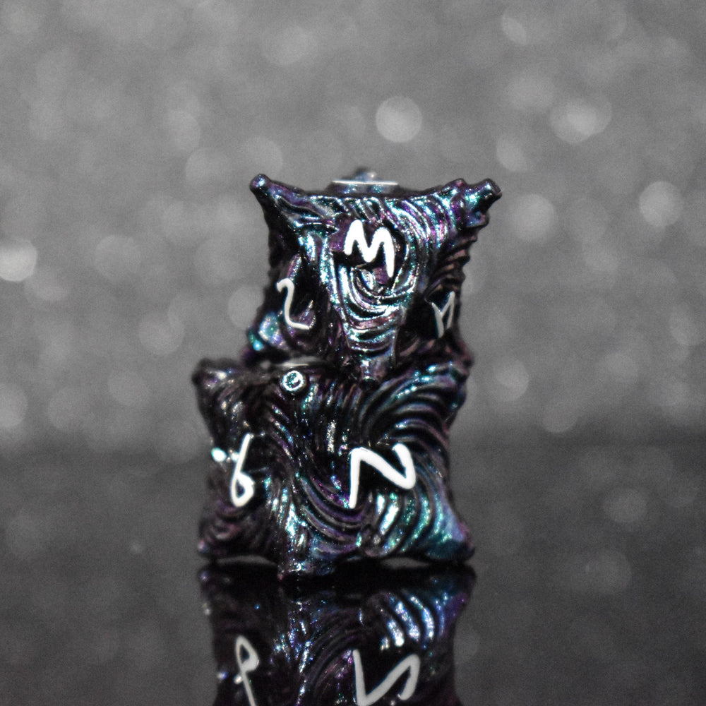 Pre-Order || Vortex Warp Metal Dice Set - Pearlescent Galaxy