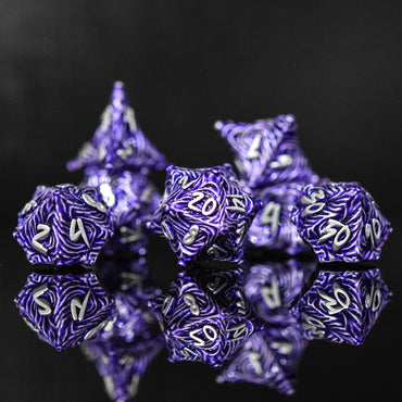 Pre-Order || Vortex Warp Metal Dice Set - Purple