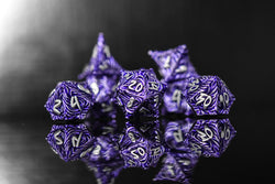 Pre-Order || Vortex Warp Metal Dice Set - Purple