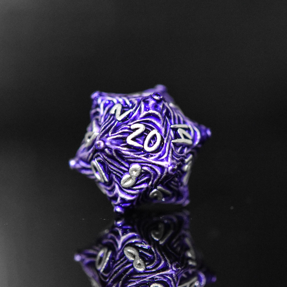 Pre-Order || Vortex Warp Metal Dice Set - Purple