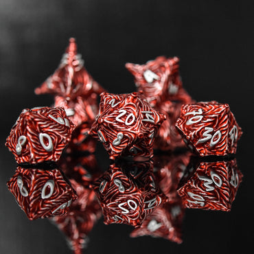 Pre-Order || Vortex Warp Metal Dice Set - Red