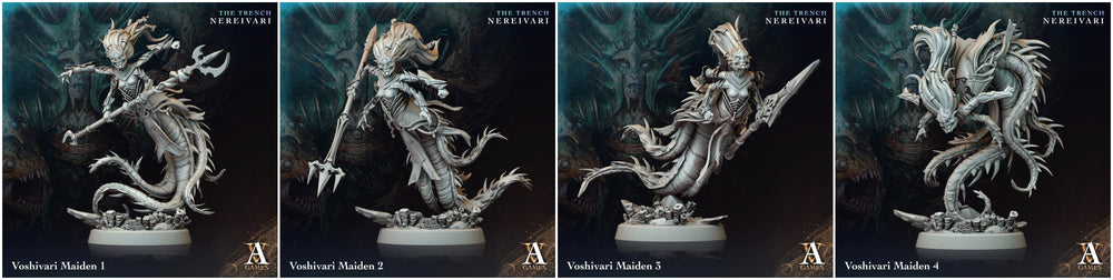 3D Printed Archvillain Games Voshivari Maiden The Trench Nereivari Archvillain Society Vol XXXV 28 32mm D&D (Online Only)