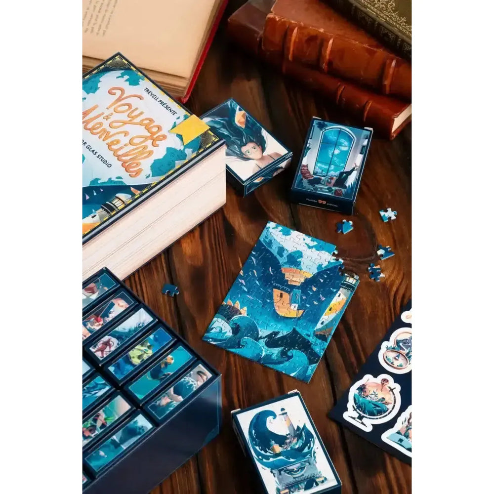 Voyage & Wonders Set of 24 99 Piece Mini Jigsaw Puzzles Trevell (ONLINE ORDER ONLY)