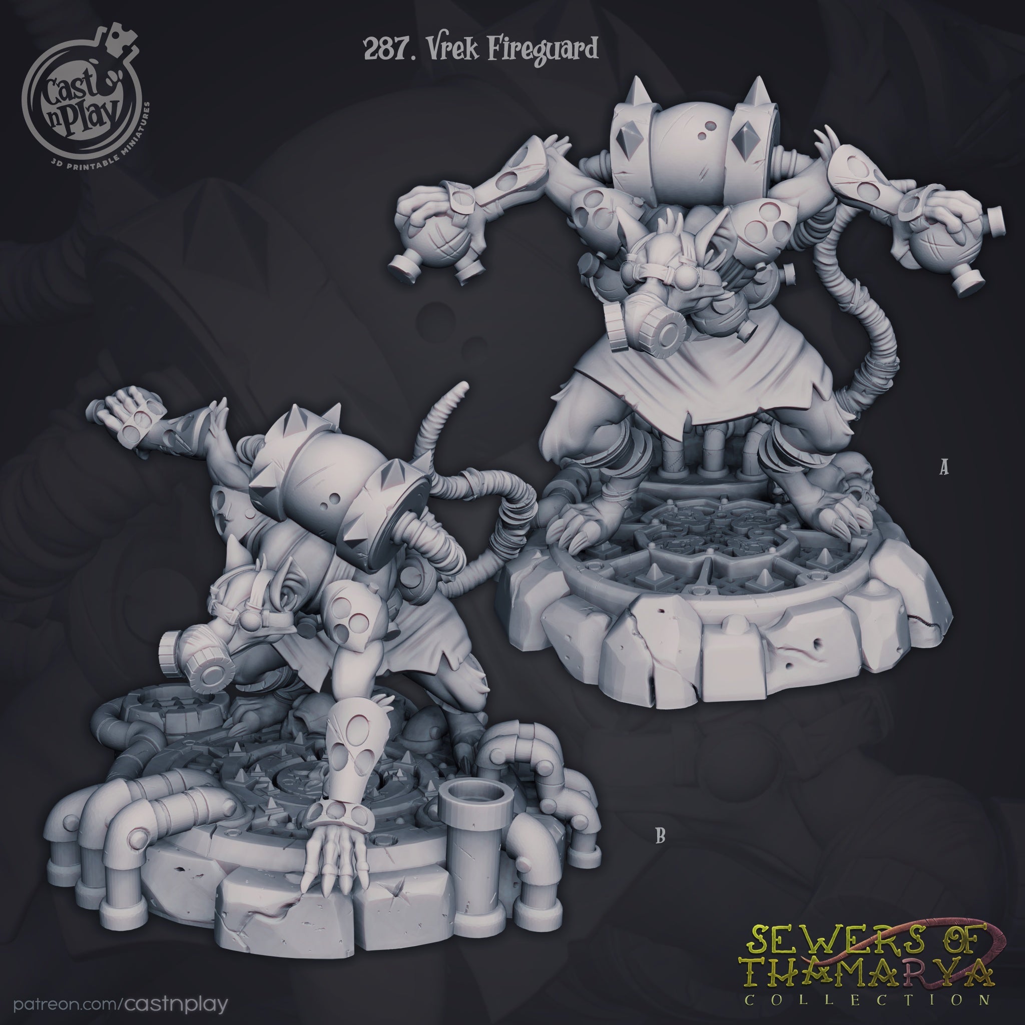 Vrek Fireguard – Sewer Pyromancer Miniature Set (ONLINE ORDER ONLY)