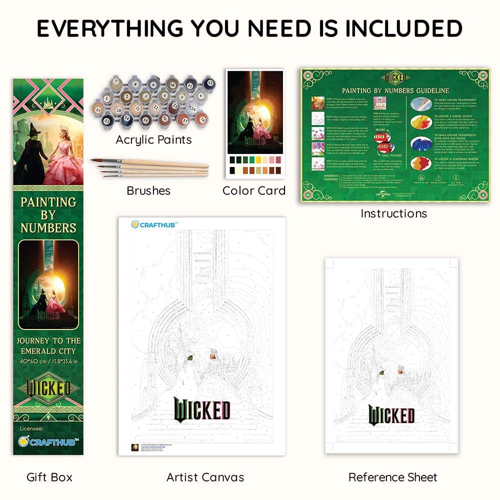 Wicked: Journey to the Emerald City - Paint By Numbers Kit