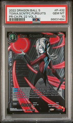 2022 DRAGON BALL SUPER TOWA,SCNTFC.PURSUITS #P-432 - PSA 10 (Online Order Only)