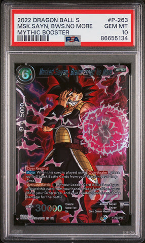2022 DRAGON BALL SUPER MYTHIC BOOSTER MSK.SAYN, BWS.NO MORE #P-263 - PSA 10 (Online Order Only)