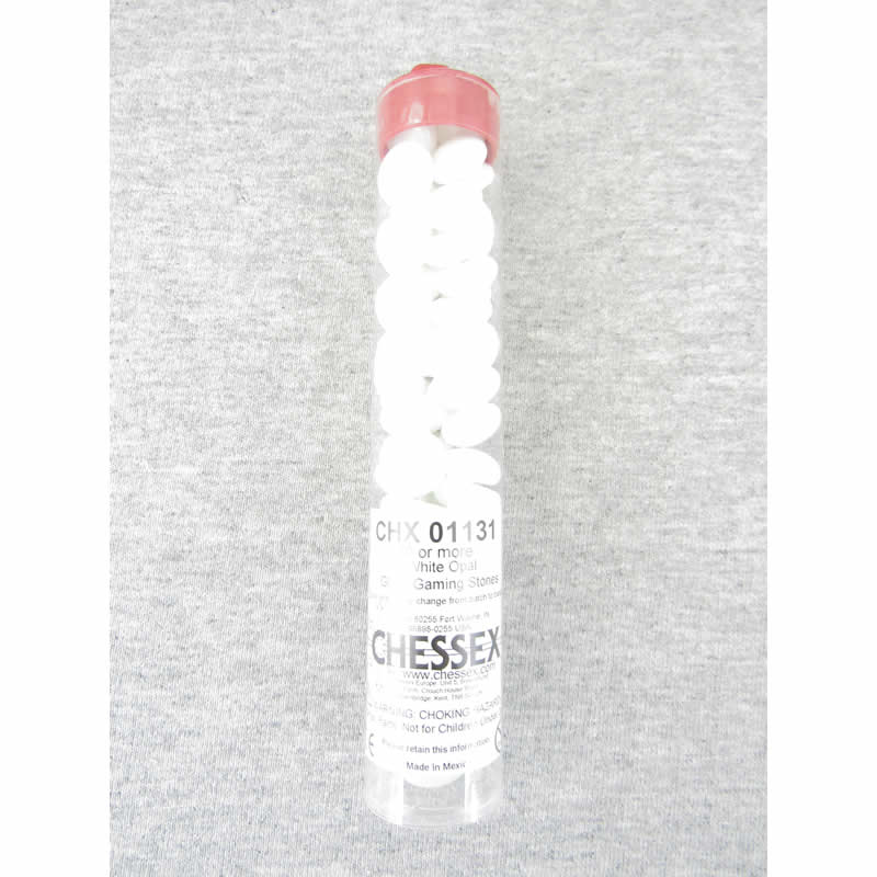 WCX01131 White Opal Color Gaming Stones 12 - 14mm (40 or More) Chessex (ONLINE ORDER ONLY)