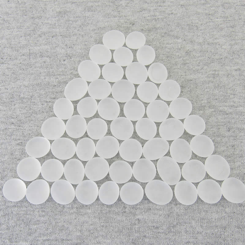 WCX01181 Crystal Clear Frosted Gaming Stones 12 - 14mm (40 or More) (ONLINE ORDER ONLY)