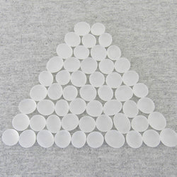 WCX01181 Crystal Clear Frosted Gaming Stones 12 - 14mm (40 or More) (ONLINE ORDER ONLY)