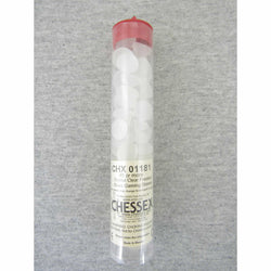 WCX01181 Crystal Clear Frosted Gaming Stones 12 - 14mm (40 or More) (ONLINE ORDER ONLY)
