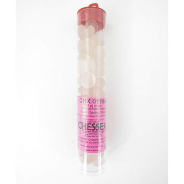 WCX01194 Crystal Pink Frosted Gaming Stones 12 - 14mm (40 or More) Chessex (ONLINE ORDER ONLY)