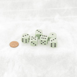 WCX25665E6 Green Pastel Dice with Black Pips D6 16mm (5/8in) Pack of 6 (ONLINE ORDER ONLY)