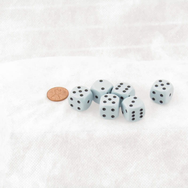 WCX25666E6 Blue Pastel Dice with Black Pips D6 16mm (5/8in) Pack of 6 (ONLINE ORDER ONLY)