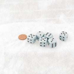 WCX25666E6 Blue Pastel Dice with Black Pips D6 16mm (5/8in) Pack of 6 (ONLINE ORDER ONLY)