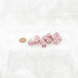 WCX25864E12 Pink Pastel Dice with Black Pips D6 12mm (1/2in) Pack of 12 (ONLINE ORDER ONLY)