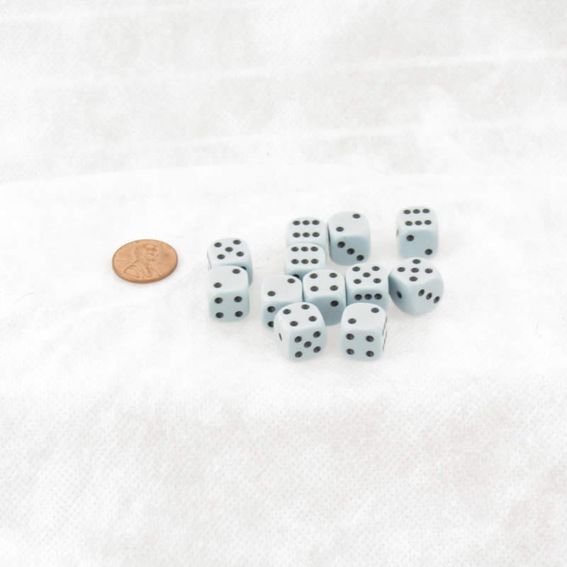 WCX25866E12 Blue Pastel Dice with Black Pips D6 12mm (1/2in) Pack of 12 (ONLINE ORDER ONLY)
