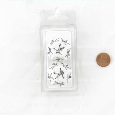 WCXCV0019E2 Hit Location White Dice Black Symbols D12 28mm (1.1 inch) Pack of 2 (ONLINE ORDER ONLY)