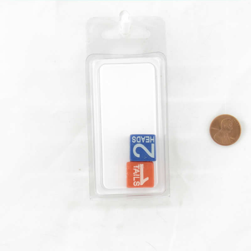 WCXCV0065E2 Heads and Tails 1 and 2 Dice Assorted Colors with Numbers 16mm D6 (1-2 3 times) Pack of 2 (ONLINE ORDER ONLY)