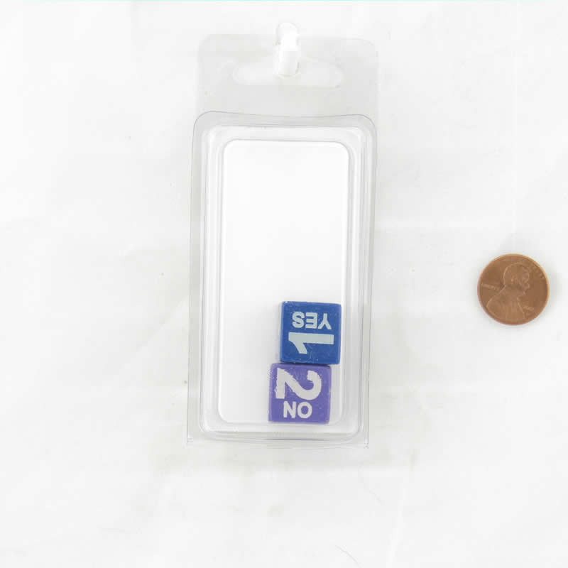 WCXCV0067E2  Yes and No 1 and 2 Dice Assorted Colors with Numbers 16mm D6 (1-2 3 times) Pack of 2 (ONLINE ORDER ONLY)