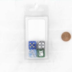WCXCV0091E4 Nope (grumpy cat) Dice Assorted Colors Pips 16mm (5/8in) D6 Pack of 4 (ONLINE ORDER ONLY)