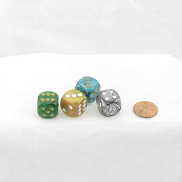 WCXCV0135E4 Are You Kitten Me Dice Assorted Colors with Pips 16mm (5/8in) D6 Pack of 4 (ONLINE ORDER ONLY)