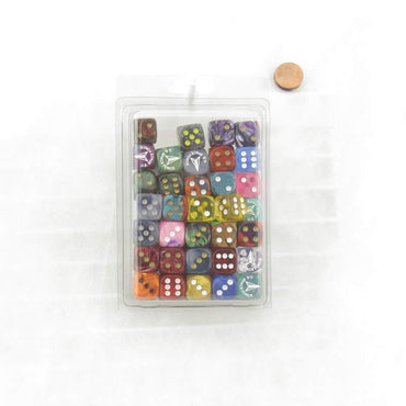 WCXCV0140E50 Space Force Dice Assorted Colors with Pips 16mm (5/8in) D6 Pack of 50 (ONLINE ORDER ONLY)