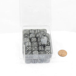 WCXDB1278E50 Light Smoke Borealis Dice Luminary Silver Pips 12mm (1/2in) D6 Set of 50 (ONLINE ORDER ONLY)