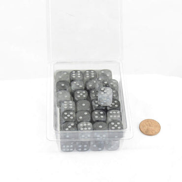 WCXDB1278E50 Light Smoke Borealis Dice Luminary Silver Pips 12mm (1/2in) D6 Set of 50 (ONLINE ORDER ONLY)