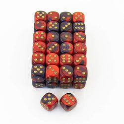 WCXDG1626E50 Purple Red Gemini Dice White Pips D6 16mm Pack of 50 (ONLINE ORDER ONLY)
