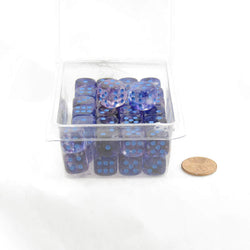 WCXDN1257E50 Nocturnal Nebula Dice Luminary with Blue Pips 12mm (1/2in) D6 Set of 50 (ONLINE ORDER ONLY)
