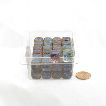 WCXDN1259E50 Primary Nebula Dice Luminary with Blue Pips 12mm (1/2in) D6 Set of 50 (ONLINE ORDER ONLY)