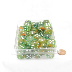 WCXDN1655E50 Spring Nebula Dice Luminary with White Pips 16mm (5/8in) D6 Set of 50 (ONLINE ORDER ONLY)
