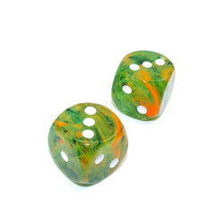 WCXDN3055E2 Spring Nebula Luminary Dice White Pips D6 30mm (1.18in) Pack of 2 (ONLINE ORDER ONLY)