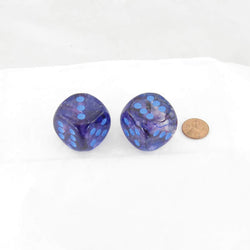 WCXDN3057E2 Nocturnal Nebula Luminary Dice Blue Pips D6 30mm (1.18in) Pack of 2 (ONLINE ORDER ONLY)
