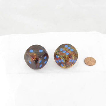 WCXDN3059E2 Primary Nebula Luminary Dice Blue Pips D6 30mm (1.18in) Pack of 2 (ONLINE ORDER ONLY)