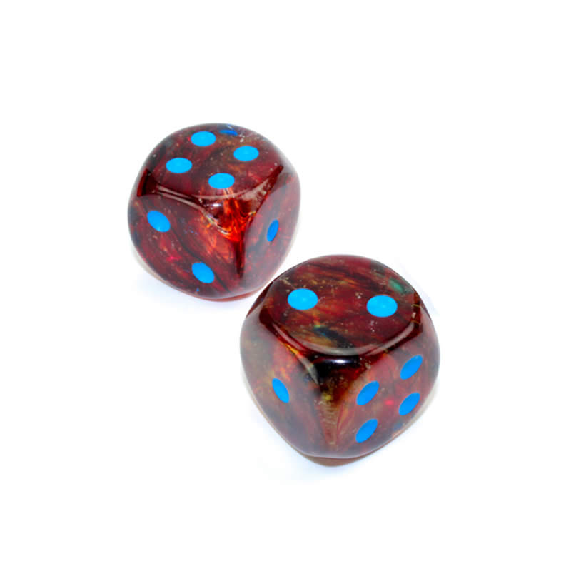 WCXDN3059E2 Primary Nebula Luminary Dice Blue Pips D6 30mm (1.18in) Pack of 2 (ONLINE ORDER ONLY)