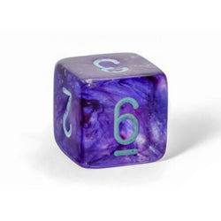 WCXLN0657E2 Nocturnal Nebula Mega-Hedral with Turquoise Colored Numbers 20mm (25/32in) D6 Pack of 2 (ONLINE ORDER ONLY)