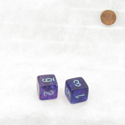 WCXLN0657E2 Nocturnal Nebula Mega-Hedral with Turquoise Colored Numbers 20mm (25/32in) D6 Pack of 2 (ONLINE ORDER ONLY)