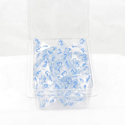 WCXPB0481E50 Icicle Borealis Dice Luminary Light Blue Numbers D4 16mm Pack of 50 (ONLINE ORDER ONLY)