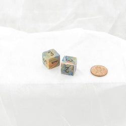 WCXPF0661E2 Vibrant Festive Dice Brown Numbers D6 16mm Pack of 2 (ONLINE ORDER ONLY)