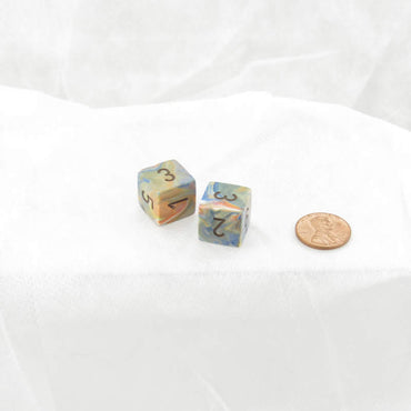WCXPF0661E2 Vibrant Festive Dice Brown Numbers D6 16mm Pack of 2 (ONLINE ORDER ONLY)