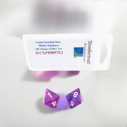 WCXPF0857E2 Violet Festive Dice White Numbers D8 16mm Pack of 2 (ONLINE ORDER ONLY)