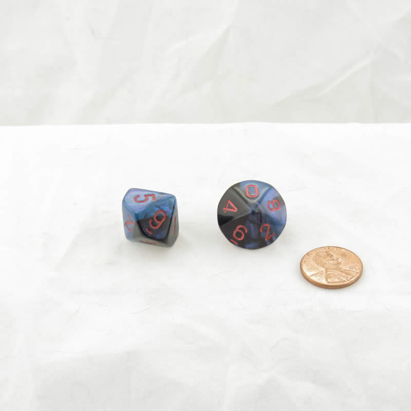 WCXPG1058E2 Black Starlight Gemini Red Numbers D10 16mm Pack of 2 (ONLINE ORDER ONLY)