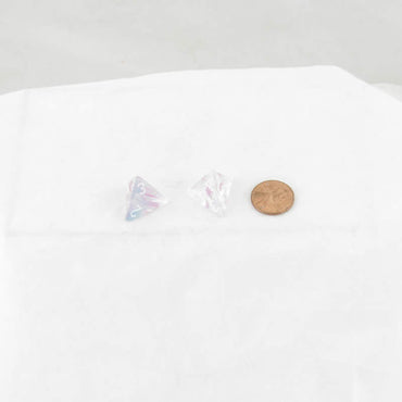 WCXPN0445E2 Wisteria Nebula Luminary Dice White Numbers 16mm (5/8in) D4 Set of 2 (ONLINE ORDER ONLY)
