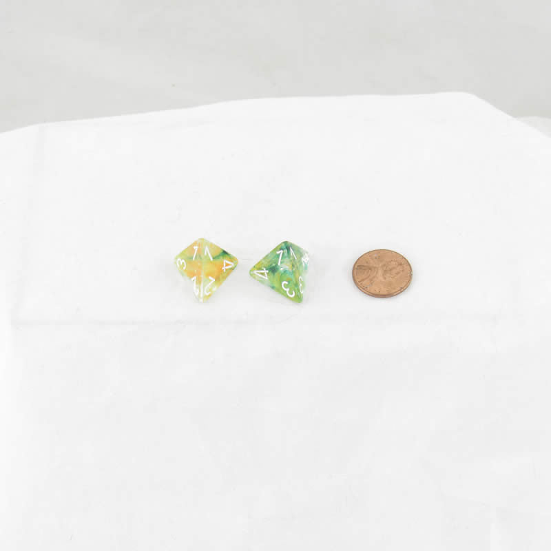 WCXPN0455E2 Spring Nebula Luminary Dice with White Numbers 16mm (5/8in) D4 Set of 2 (ONLINE ORDER ONLY)