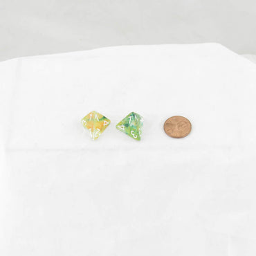 WCXPN0455E2 Spring Nebula Luminary Dice with White Numbers 16mm (5/8in) D4 Set of 2 (ONLINE ORDER ONLY)