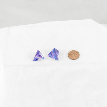 WCXPN0457E2 Nocturnal Nebula Luminary Dice Blue Numbers 16mm (5/8in) D4 Set of 2 (ONLINE ORDER ONLY)