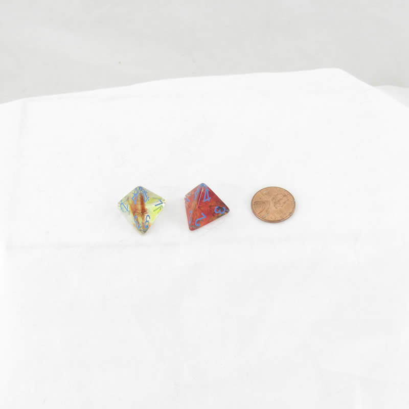 WCXPN0459E2 Primary Nebula Luminary Dice Blue Numbers 16mm (5/8in) D4 Set of 2 (ONLINE ORDER ONLY)